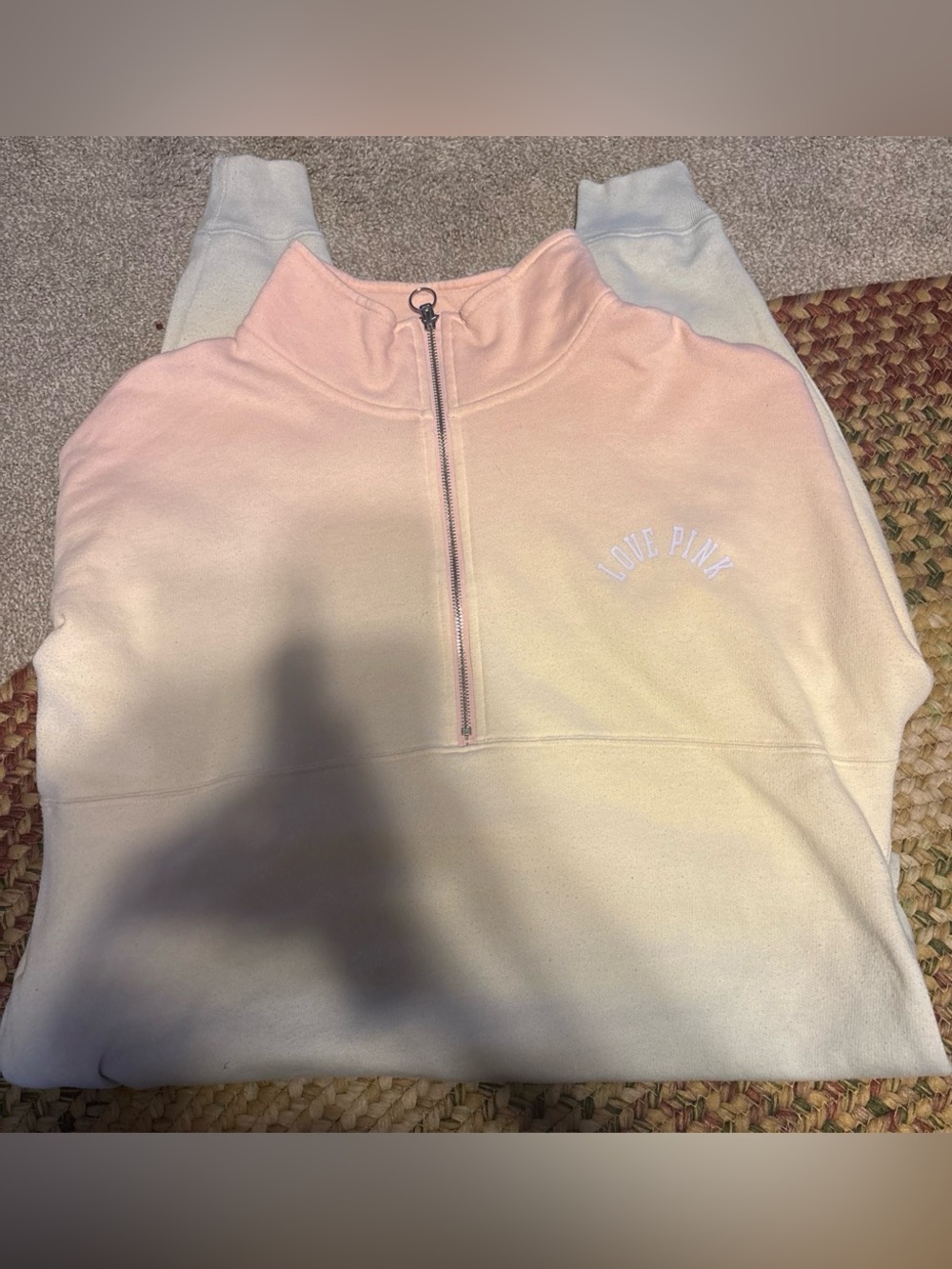PINK Victoria's Secret Pastel Ombre Half-Zip Pullover